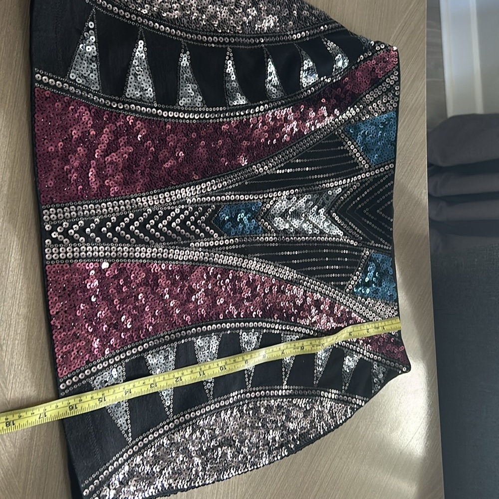 Express Multi Sequins Mini Skirt - image 2